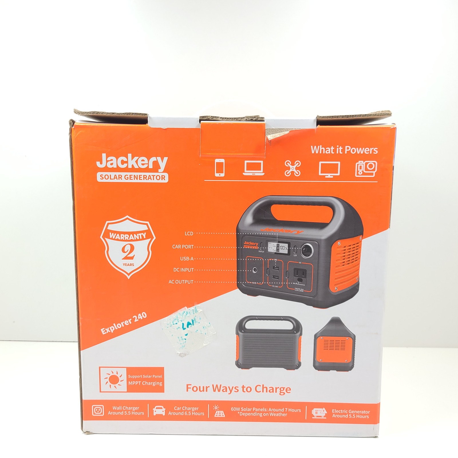 Jackery Solar Panel Power Generator Station 240Wh Backup Battery PTB021 NEW