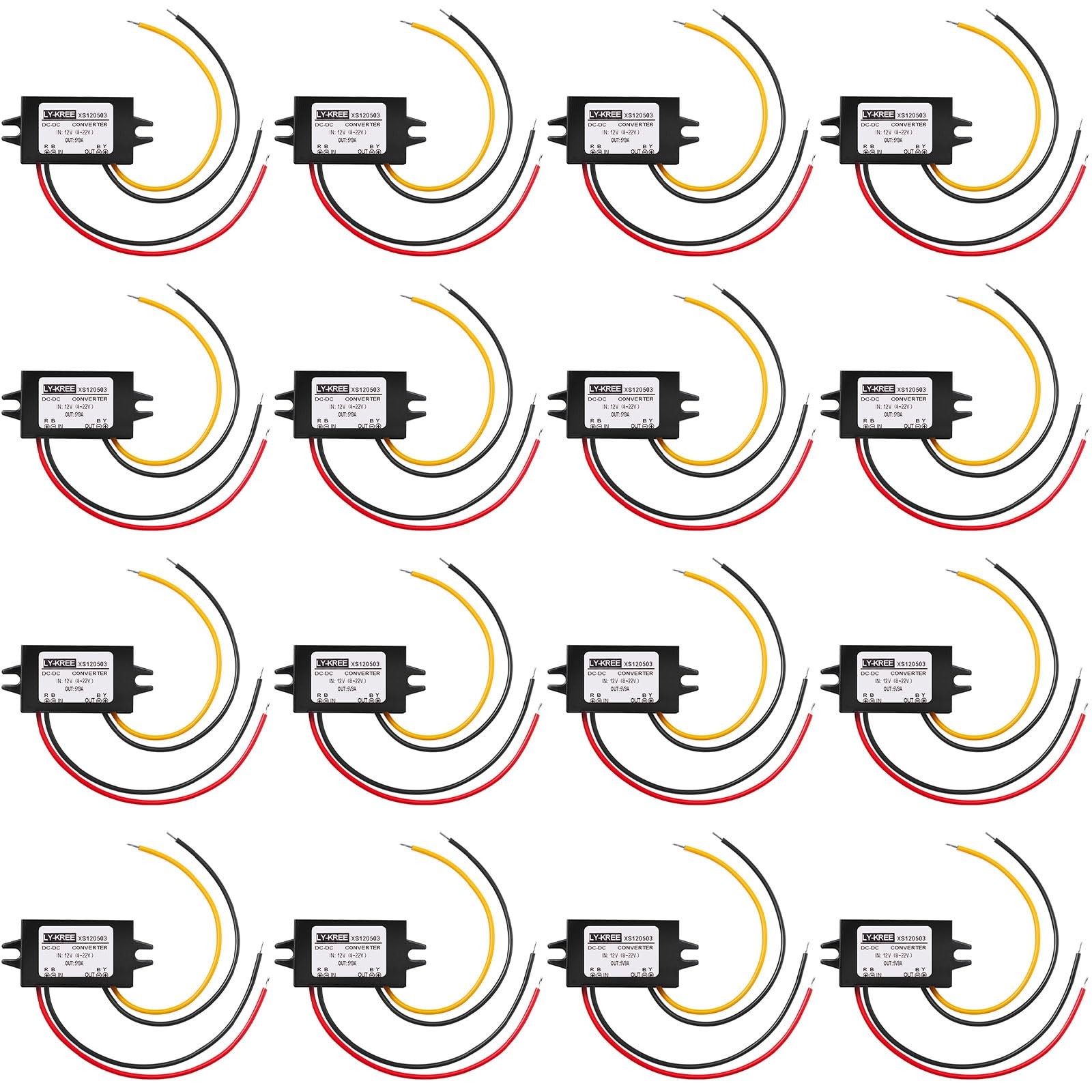 Weewooday 1 Piece Direct Current Converter 12v to 5v 3a 15w Buck Converter…