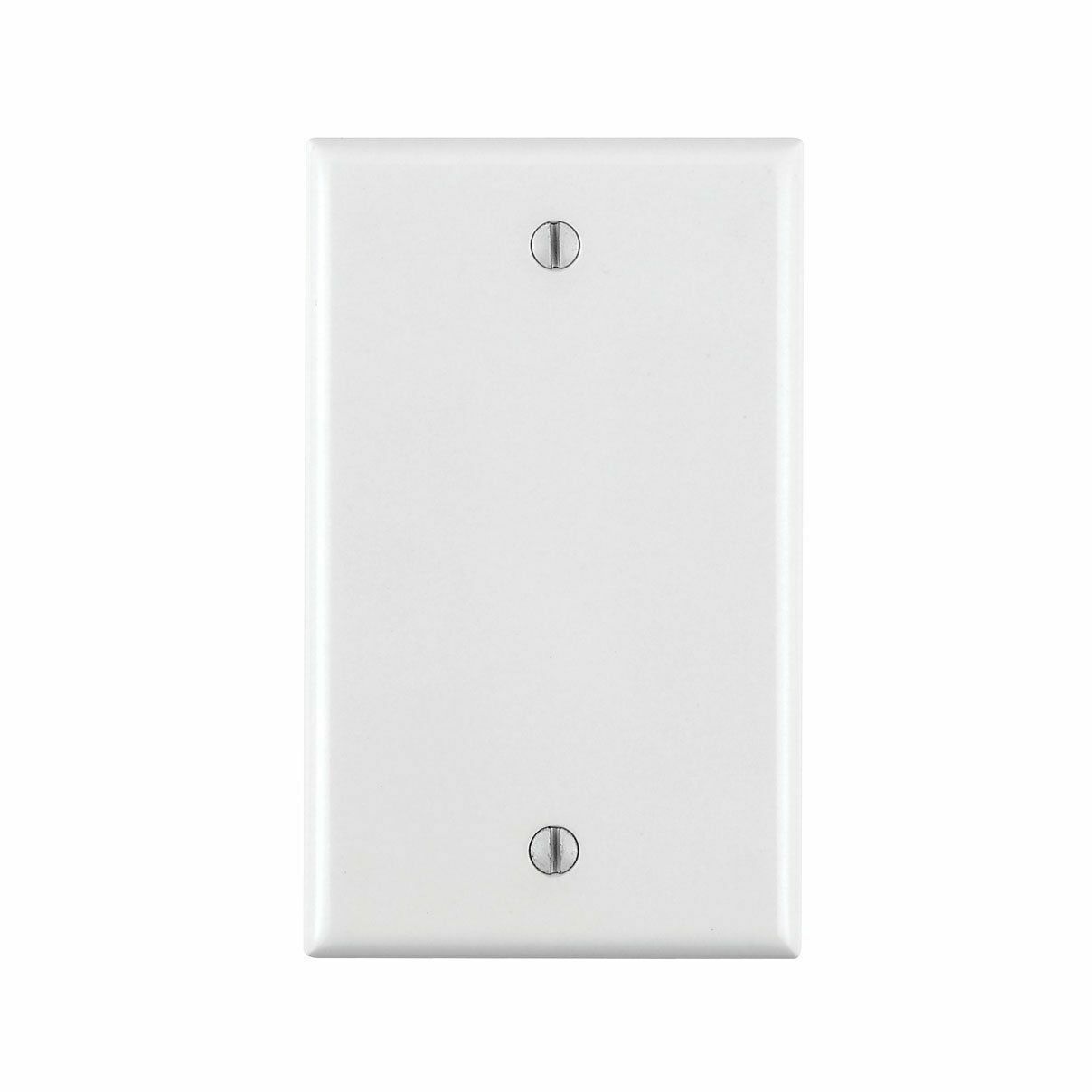 Blank Single Gang 1-Gang Flush Mount Wall Face Plate Outlet Switch Cover – White