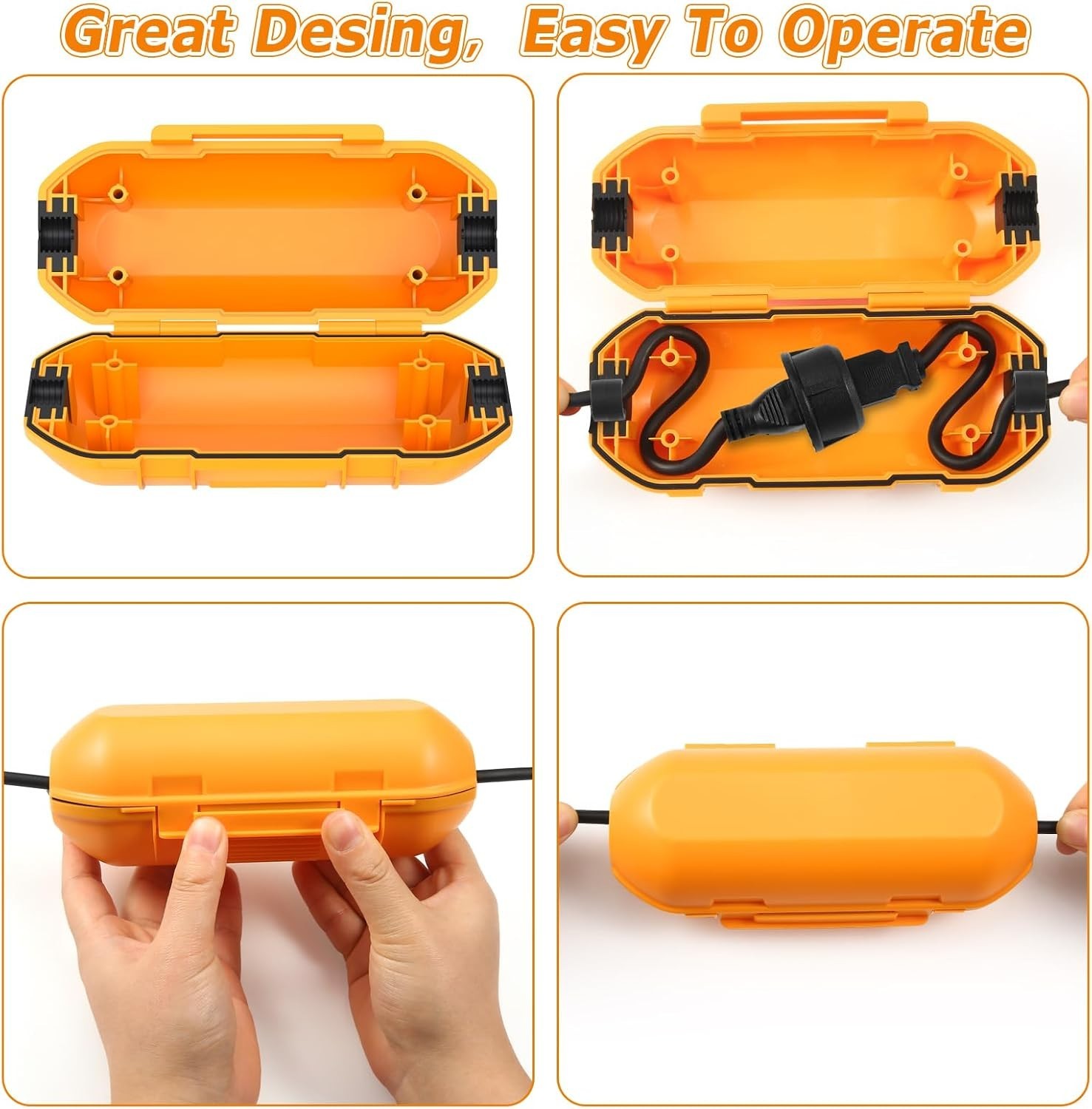 2 Pack Extension Cord Cover Waterproof, Ip54 Cover Box, Unique Stuck Extension