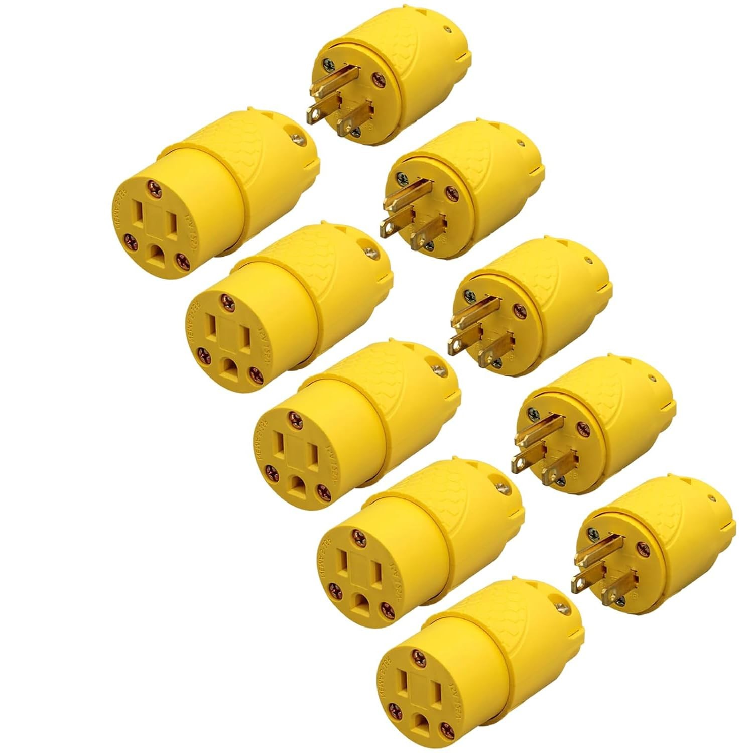 Thunderway Electrical Replacement Set Extension Cord Ends Male And Female 15A