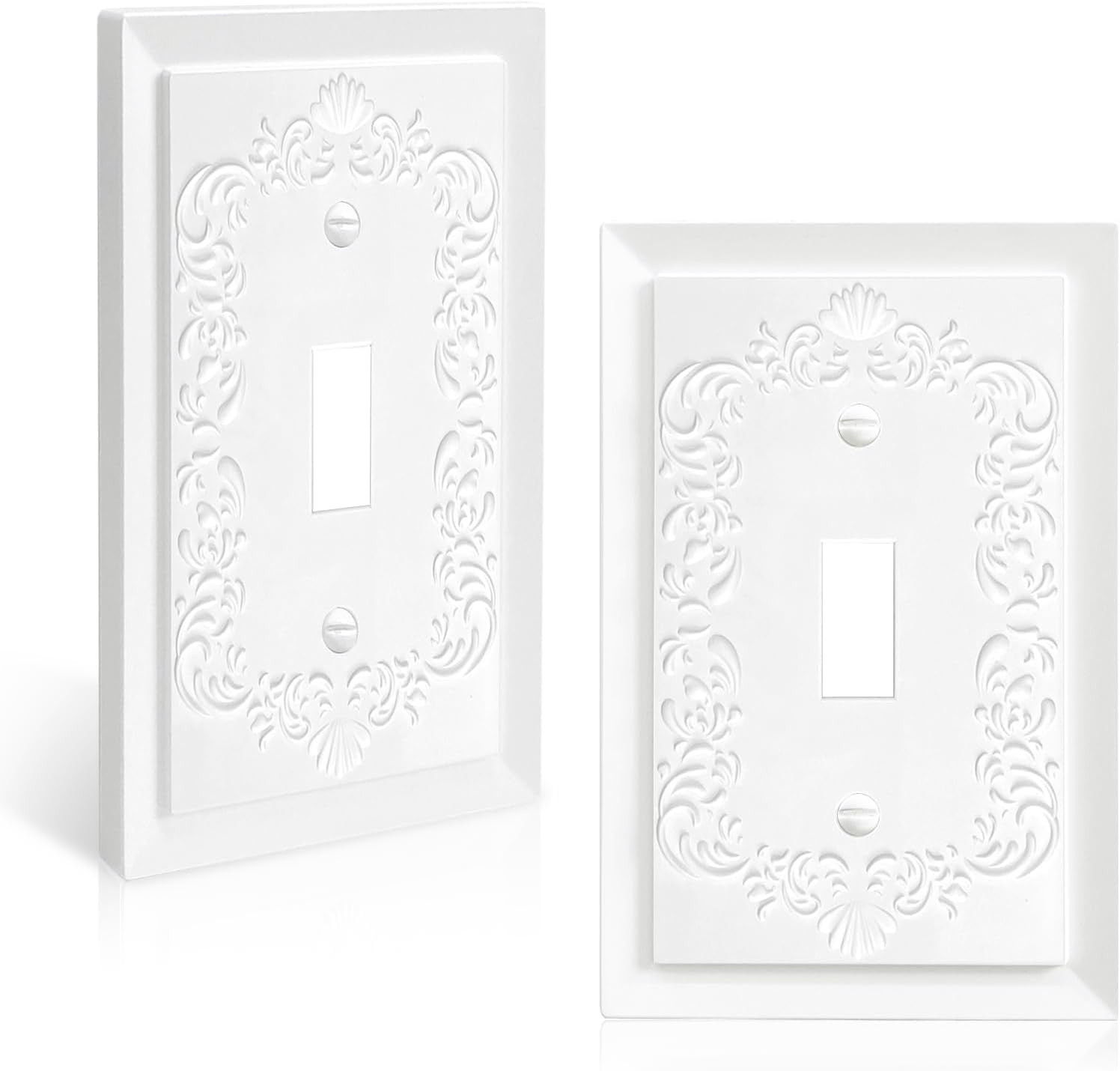 2 Pack Light Switch Cover Plate, Toggle Modern Decorative Outlet Covers Wall Pla