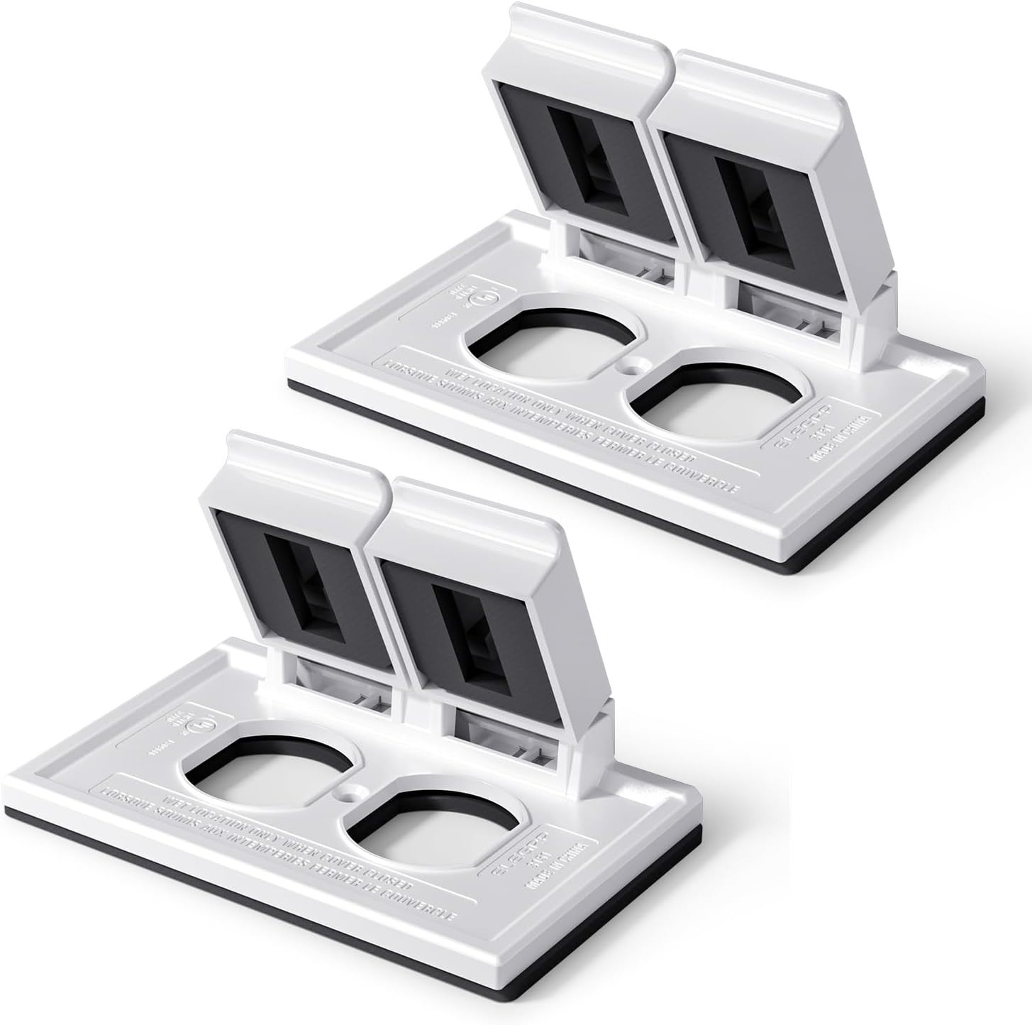 Weatherproof Outdoor Electrical Outlet Cover – 1-Gang, 2 Pack, Polycarbonate