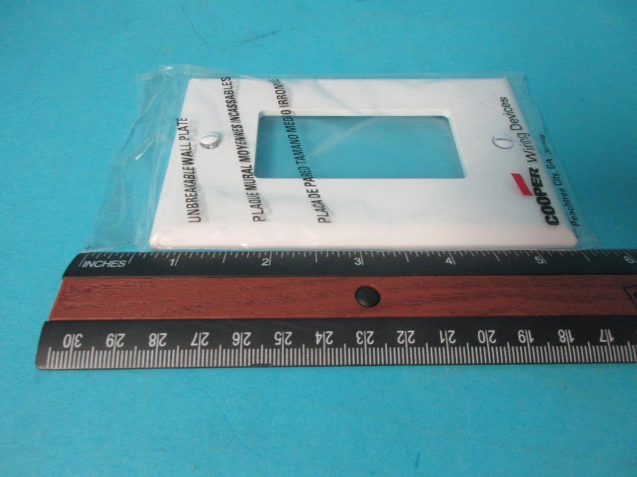 20 Eaton White Decorator 1G UNBREAKABLE MidSize Wallplate GFI GFCI Covers PJ26W