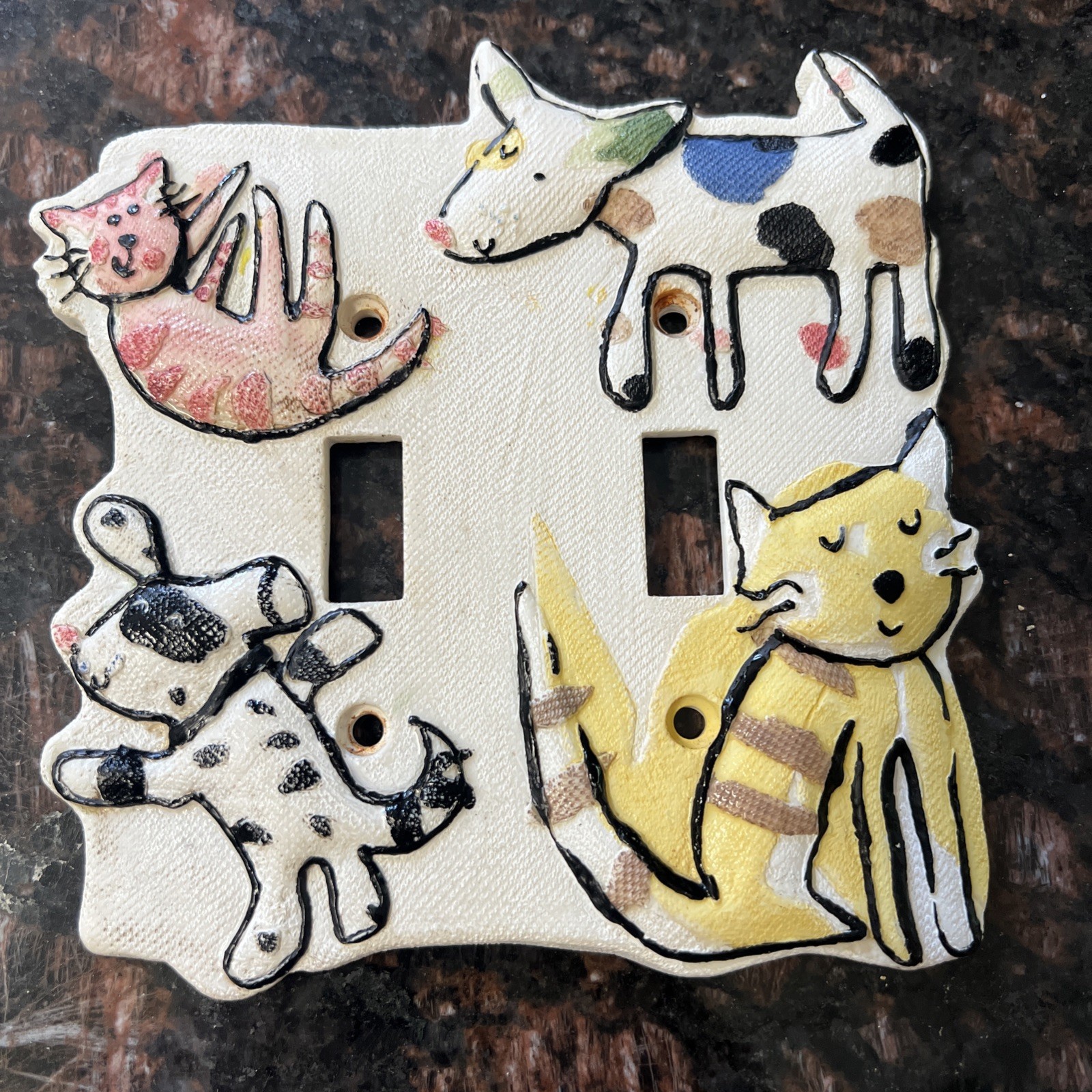 Borders Unlimited Cat & Dog Light switch Cover