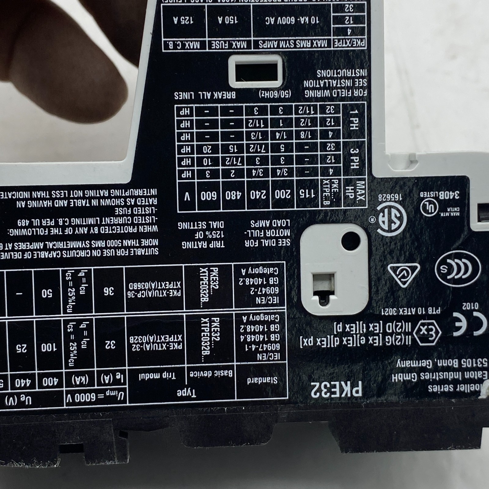 EATON XTPE032B Starter and Contactor Accessories PKE32/AK FREE SHIPPING