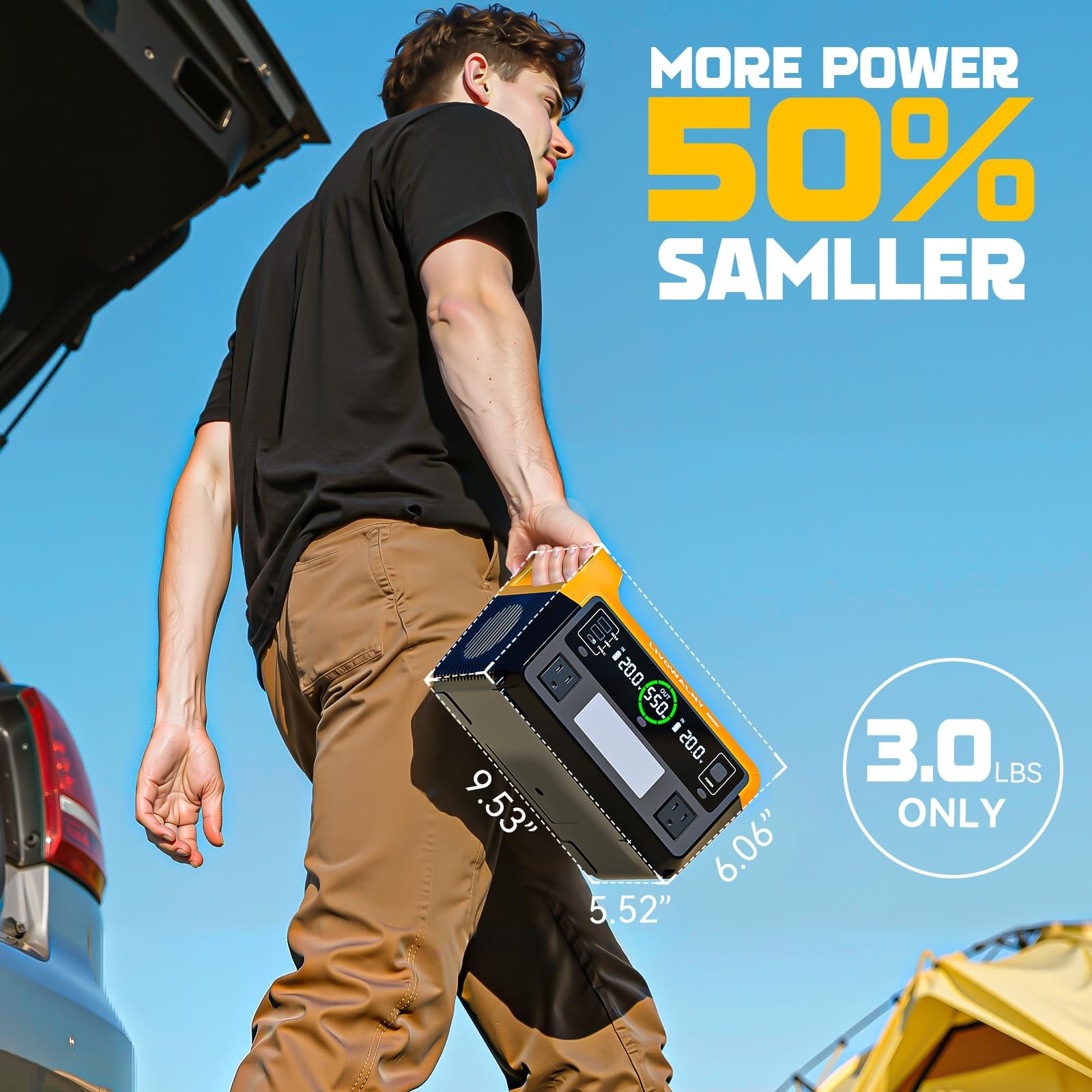 550W Power Station Compatible with Dewalt: LIVOWALNY Portable Generator DC