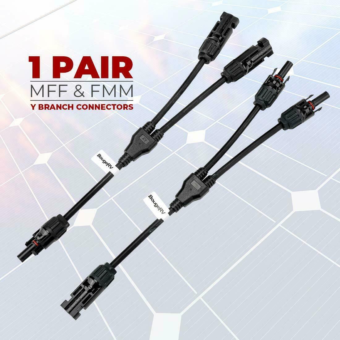 BY A pair of photovoltaic connectors solar Y-shaped cable busbar fireproof