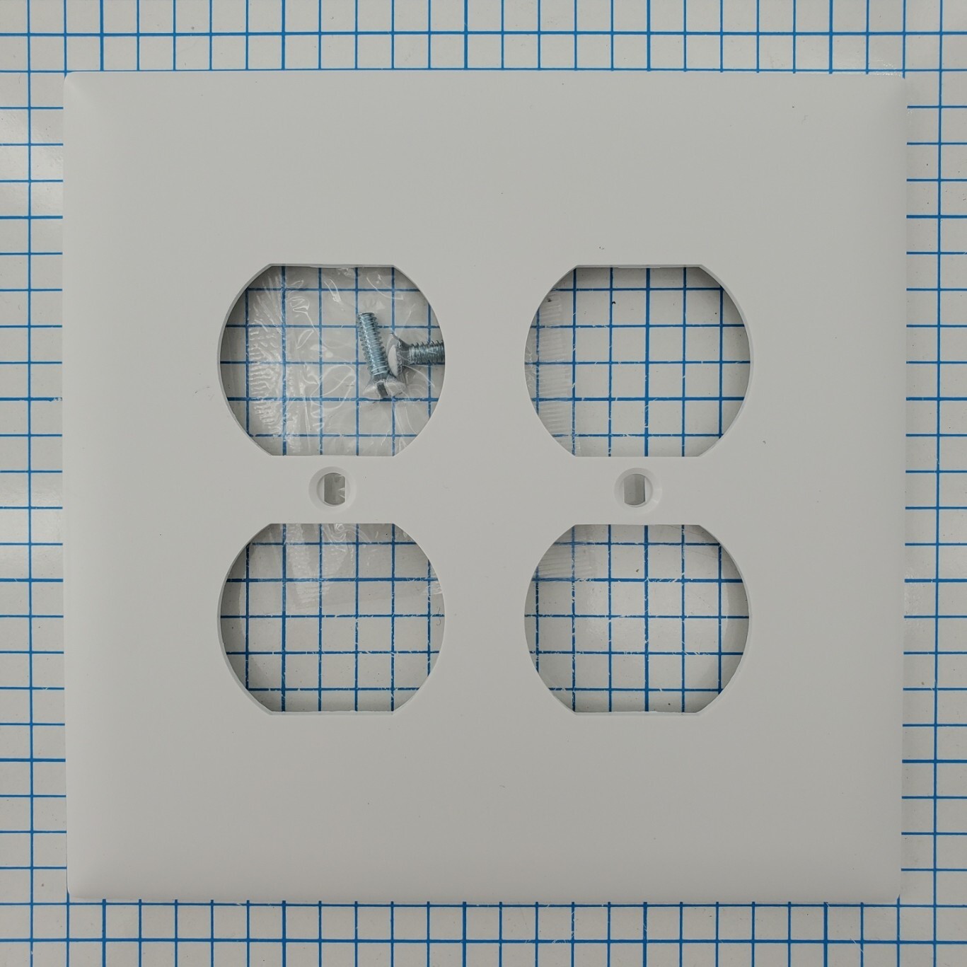Matte White Duplex Receptacle 2-Gang Jumbo Wallplate Pass & Seymour (Lot of 2)