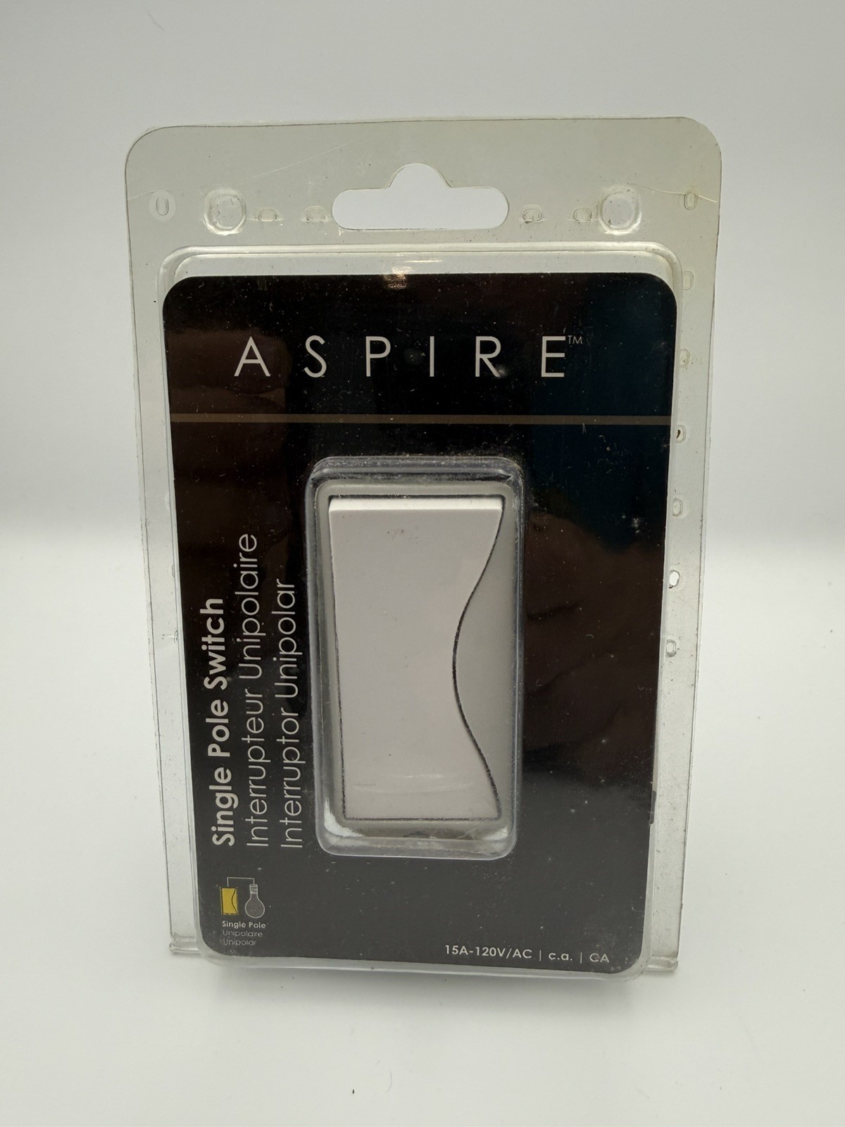 Cooper Aspire Design Single Pole Switch White Satin 9501WS New 9501 AP-PTA
