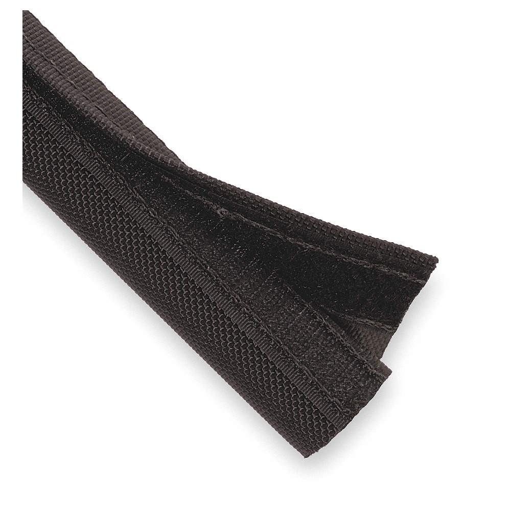 TECHFLEX DWN1.00BK25 Sleeving,1.000 In.,25 ft.,Black 2RMJ4