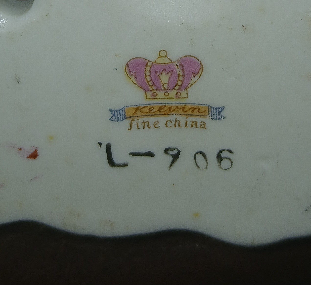 Rare 1950’s Kelvin Fine Porcelain Hand Painted Switch Plate Light Cover Japan