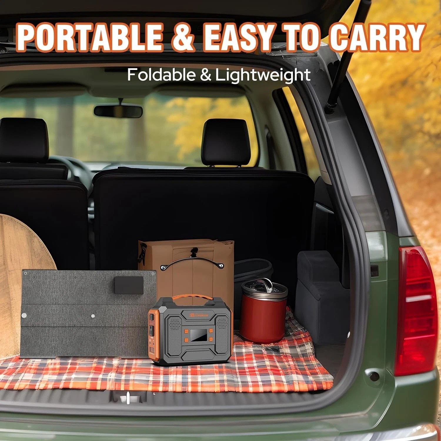 Portable Solar Generator 300W with 60W Panel//