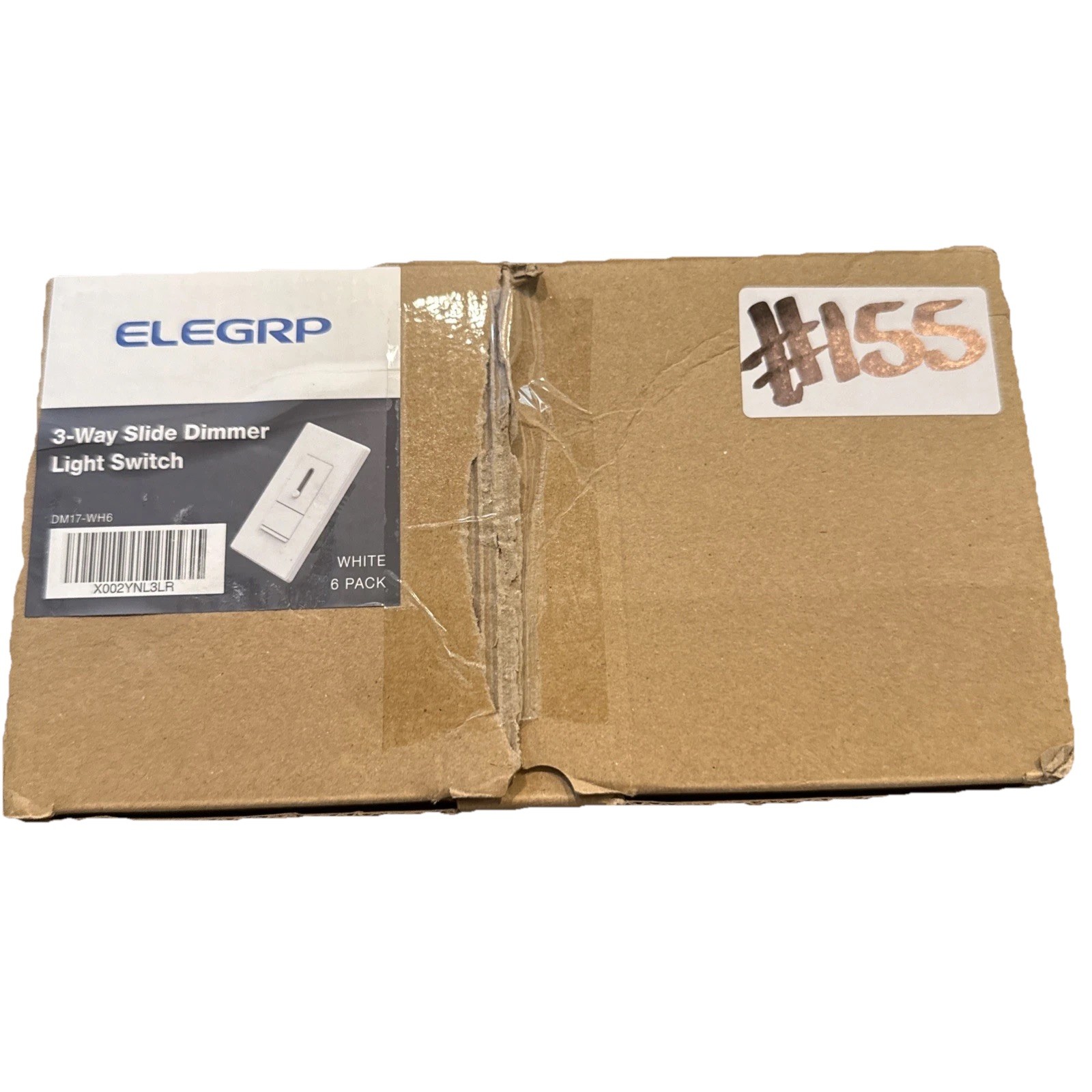 ELEGRP Slide Dimmer Switch for Dimmable LED, CFL and Incandescent DM17-WH6
