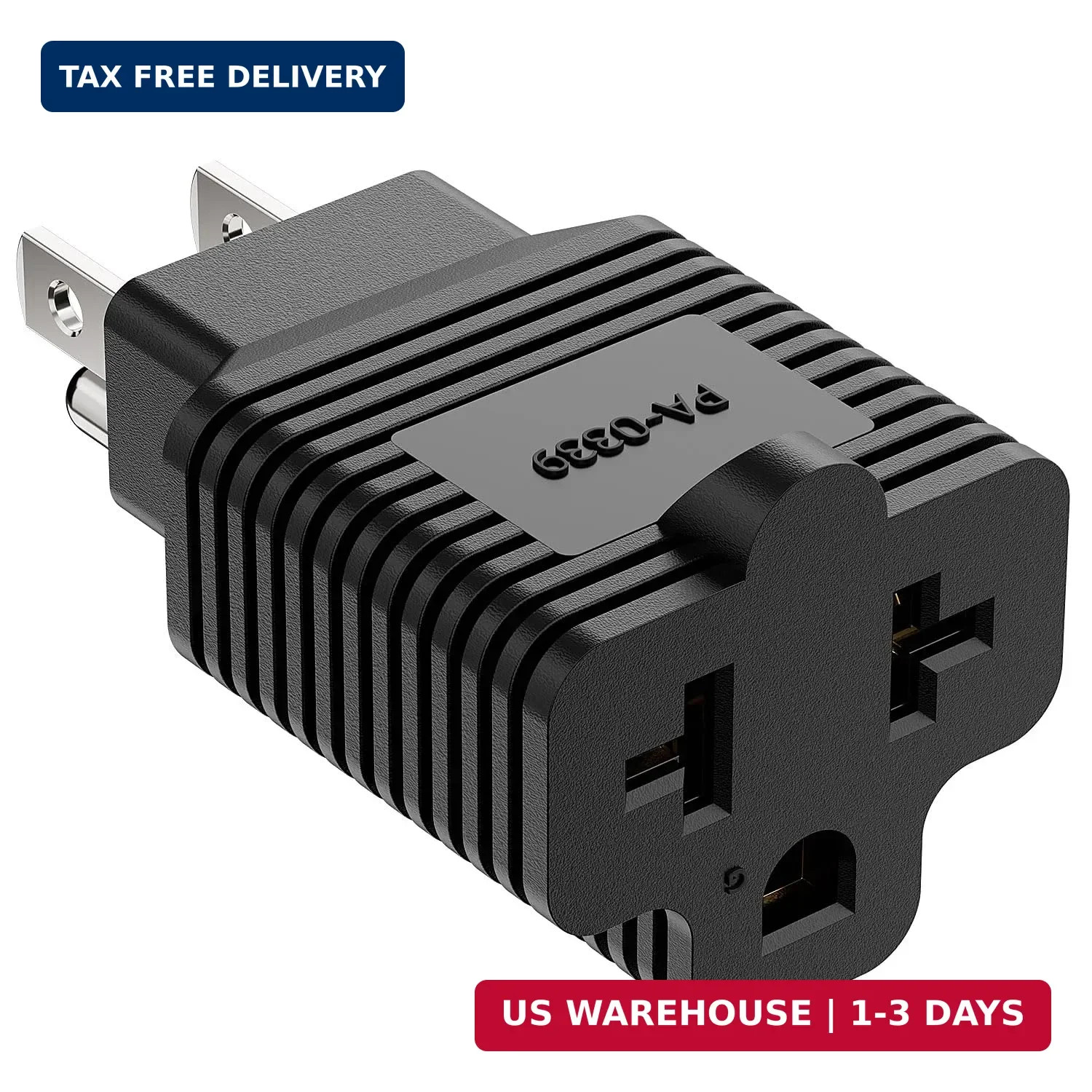 [10Pack] 4-in-1 15 Amp Household AC Plug to 20 Amp T-Blade Adapter,5-15P to 5-20