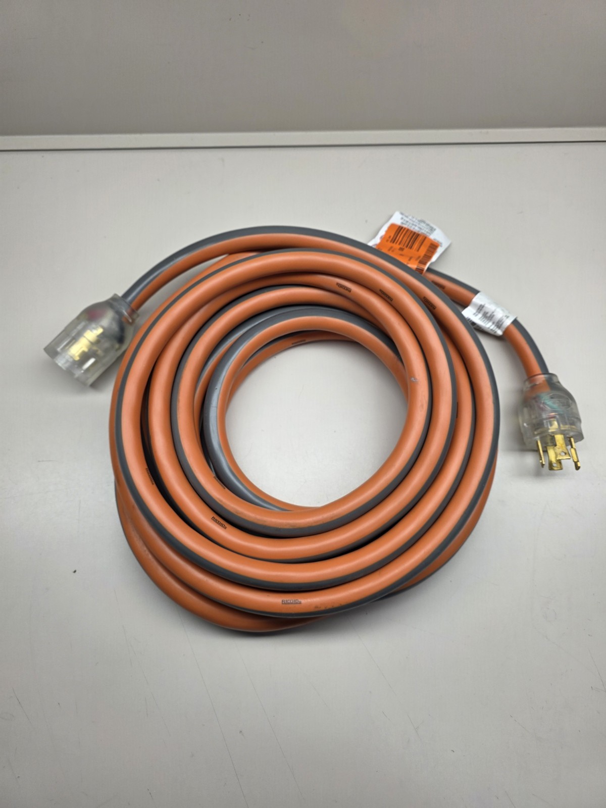 Ridgid 25′ 10/4 Heavy Duty Outdoor L14-40A Generator Extension Cord, Lighted End