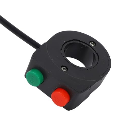 Universal 7/8inch ABS Plastic Handlebar 12V Horn Head Light Black On Off