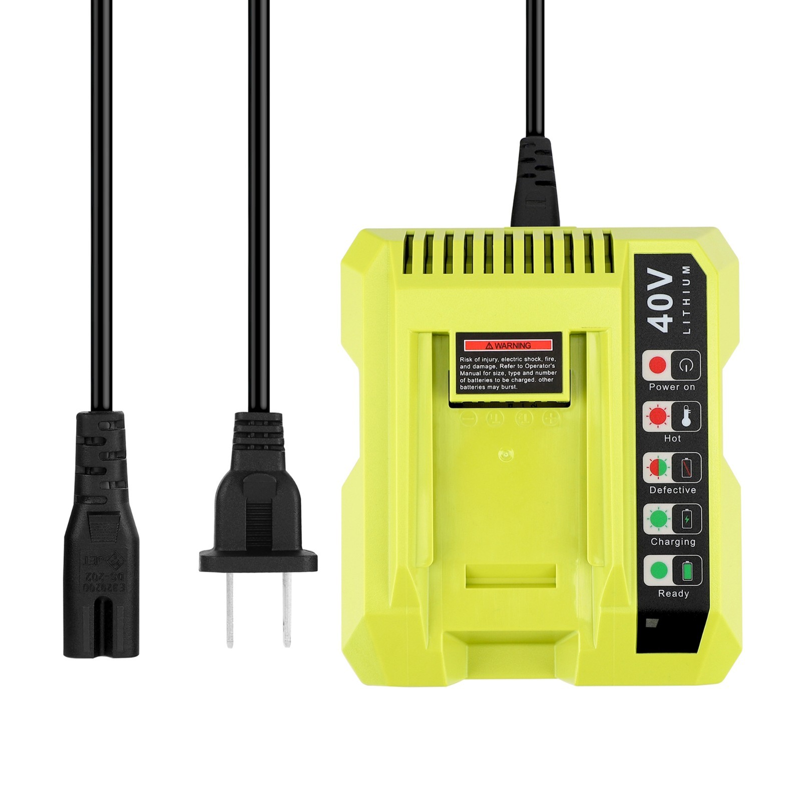 40V Battery Charger For Ryobi OP40401 OP40501 OP40602 OP4060A OP4040A