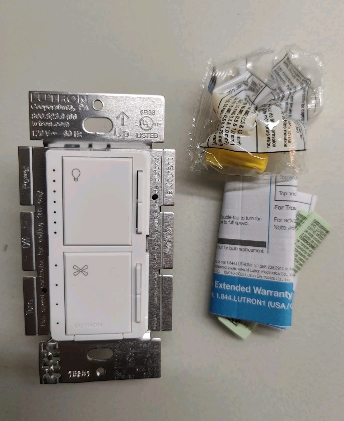 Lutron Maestro Fan Control and Light Dimmer for Dimmable Bulbs