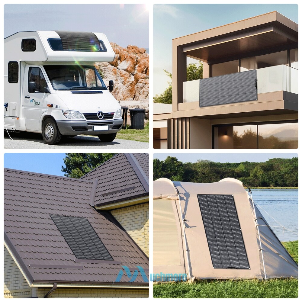 400W 200W Flexible Solar Panel Kit with PWM Charger Controller RVs Caravan Boat