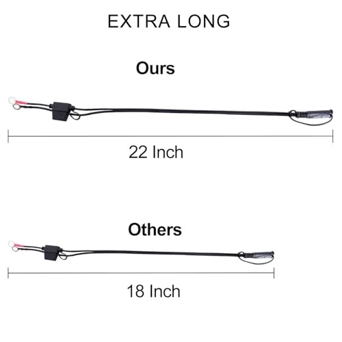 22″ 10A Fused Ring Terminal 6 PCS Harness Quick Connect for Extention Cord