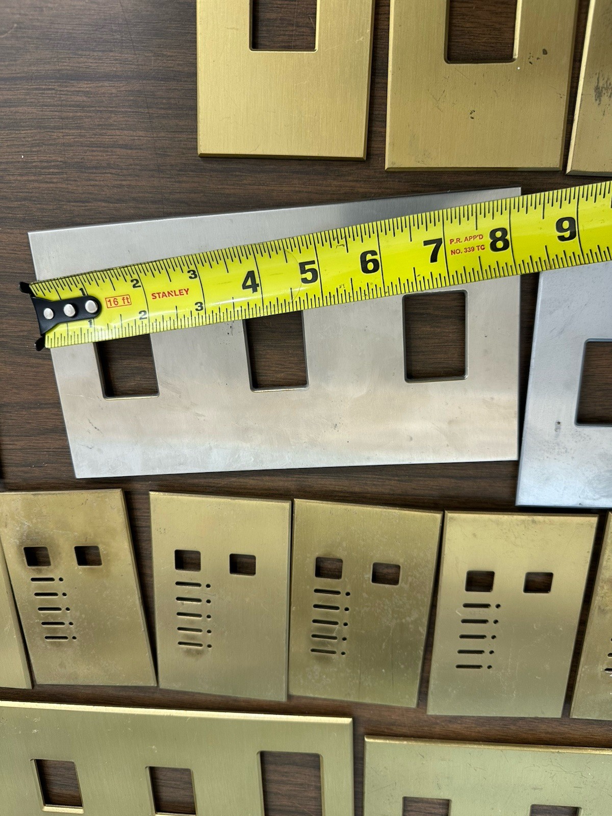 Lot (1) Lutron Faceplates Gold/Bronze Silver Color Dimmer