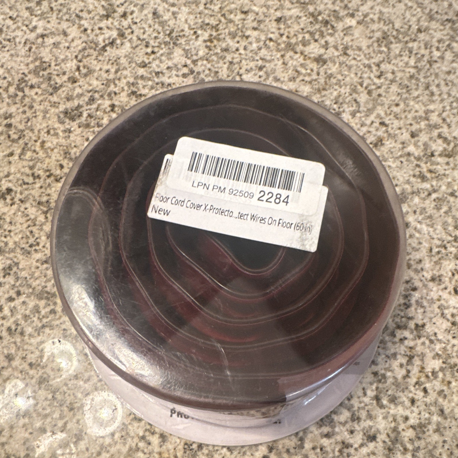 X-PROTECTOR 5 ft Silicone Adhesive Floor Cable Cover Cord Protector Brown