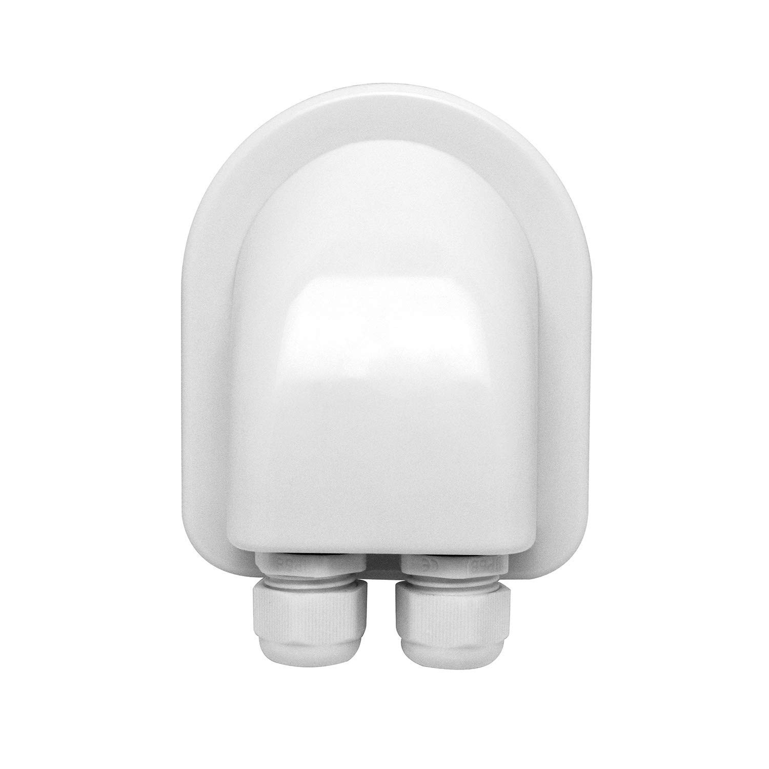 2 Pack IP68 Solar Double Cable Entry Gland for RV Caravan Marine ABS White Roofs