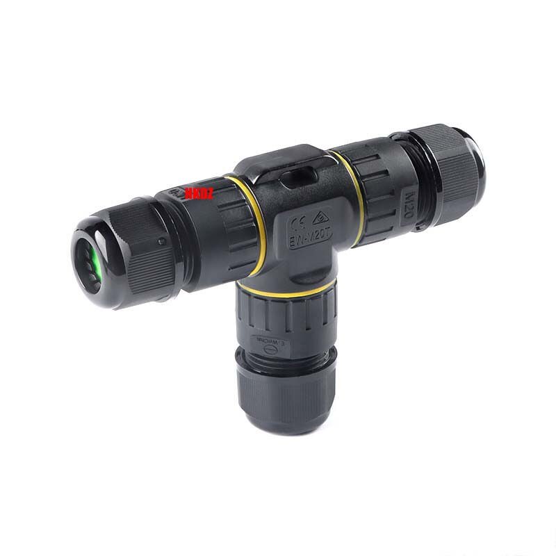 T-Type Waterproof Junction Box Case Electrical Cable Wire Connector Outdoor IP68