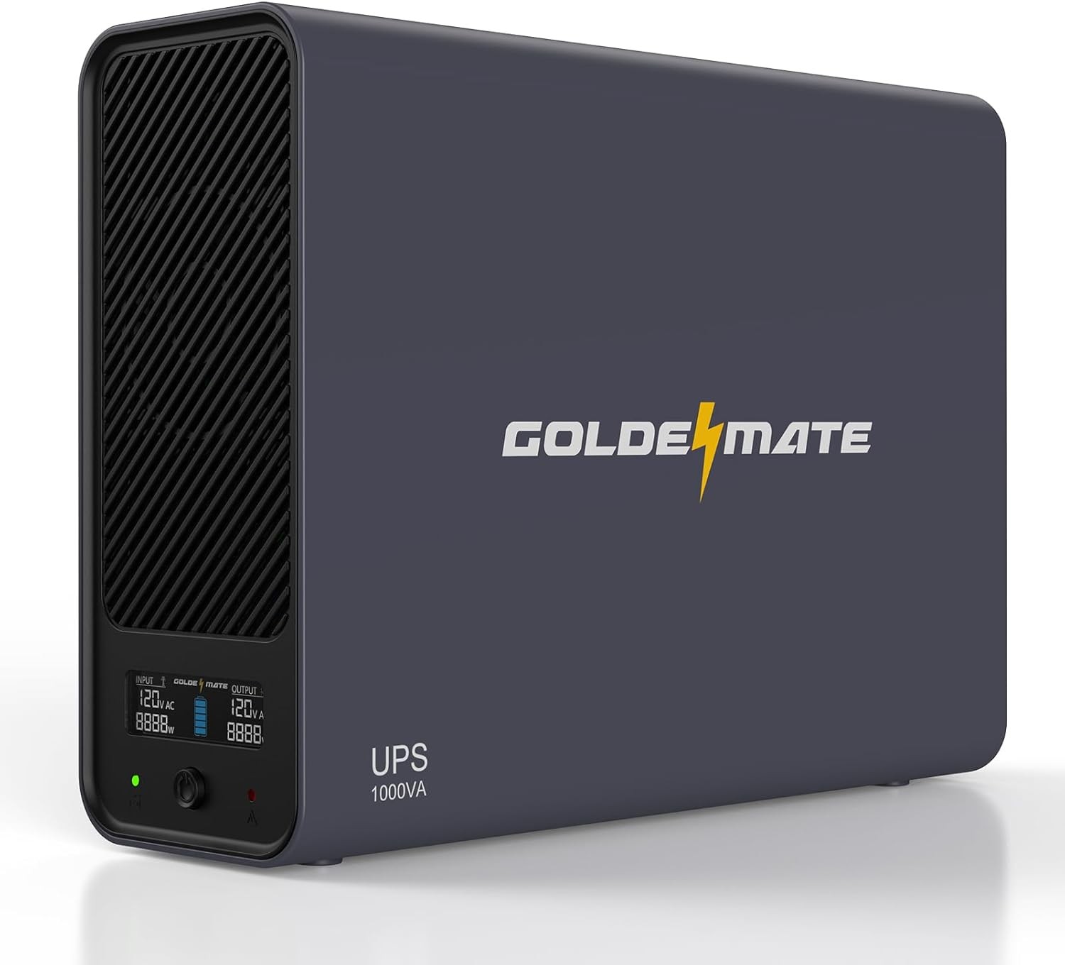 Goldenmate UPS 800W LiFePO4 Battery Pure Sine Wave Automatic Shutdown for NAS/PC