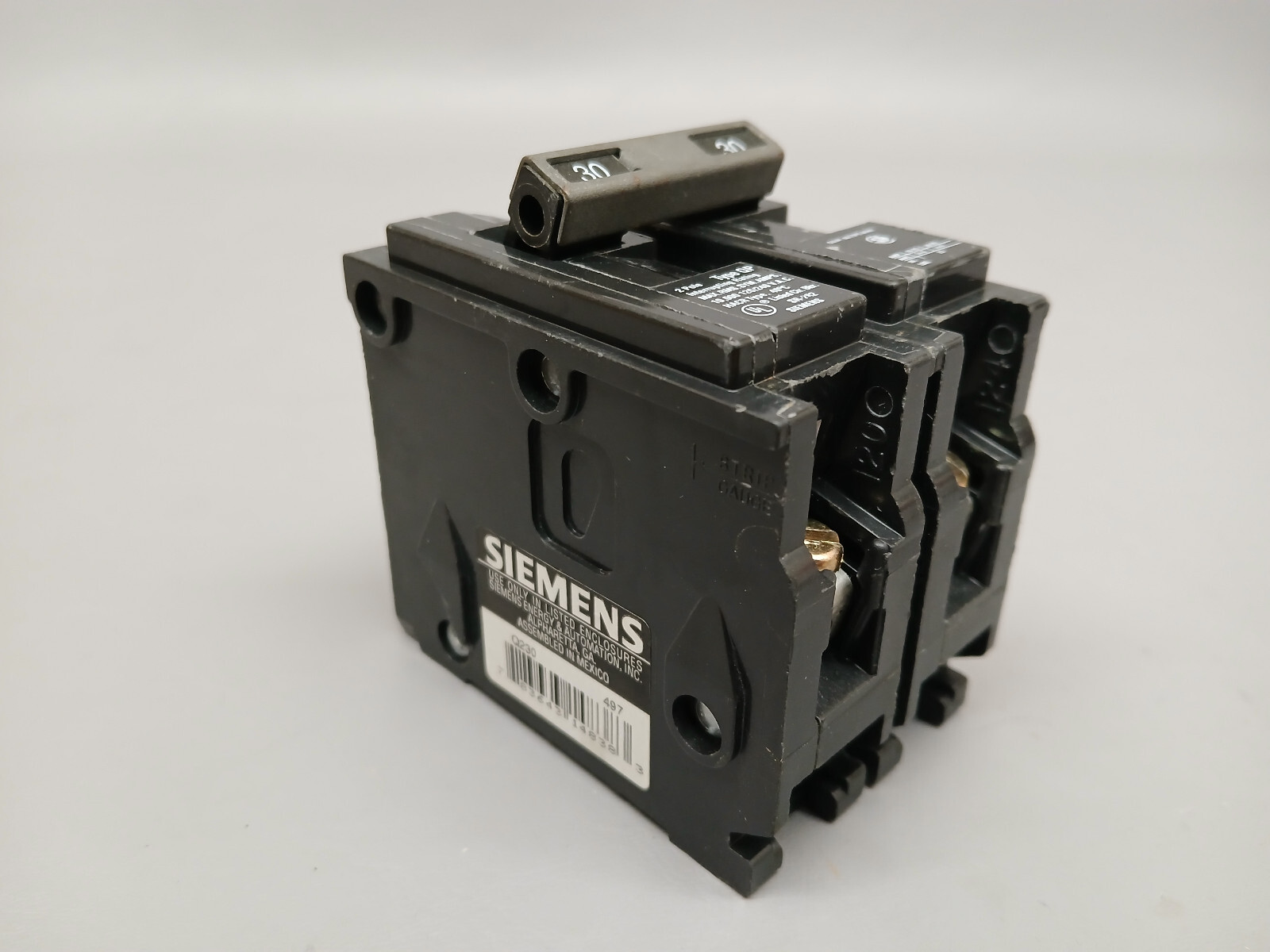 ITE Siemens 30 Amp Q230 2 Pole 30A Type QP Circuit Breaker 120/240V