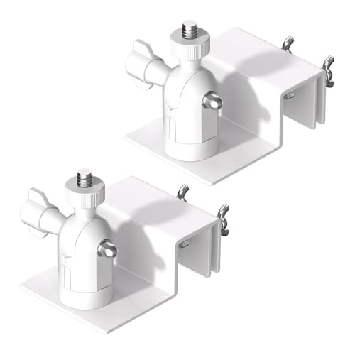 Gutter Mount for Ring Solar Panel & Camera, 2 Pack White Aluminum Alloy No