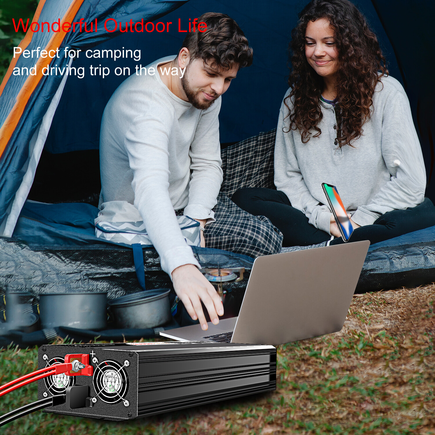Pure Sine Wave Inverter 72V DC Input 60-90V to 120V AC Output 1500W~5000W