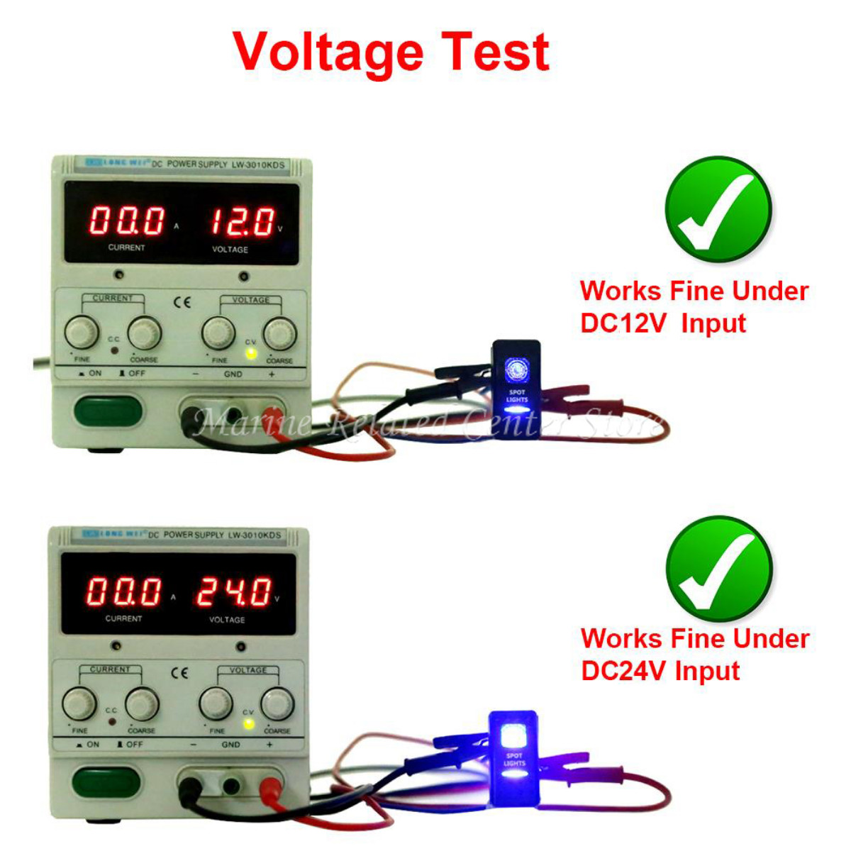 12V Rocker Toggle Switch Blue Red Led For ARB Carling Style LED Car Boat ATV UTV