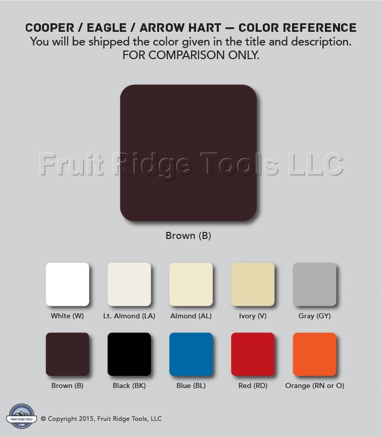 Cooper PJ1B Brown 1-Gang Toggle Unbreakable Nylon Mid-Size Wallplate Cover 25pcs