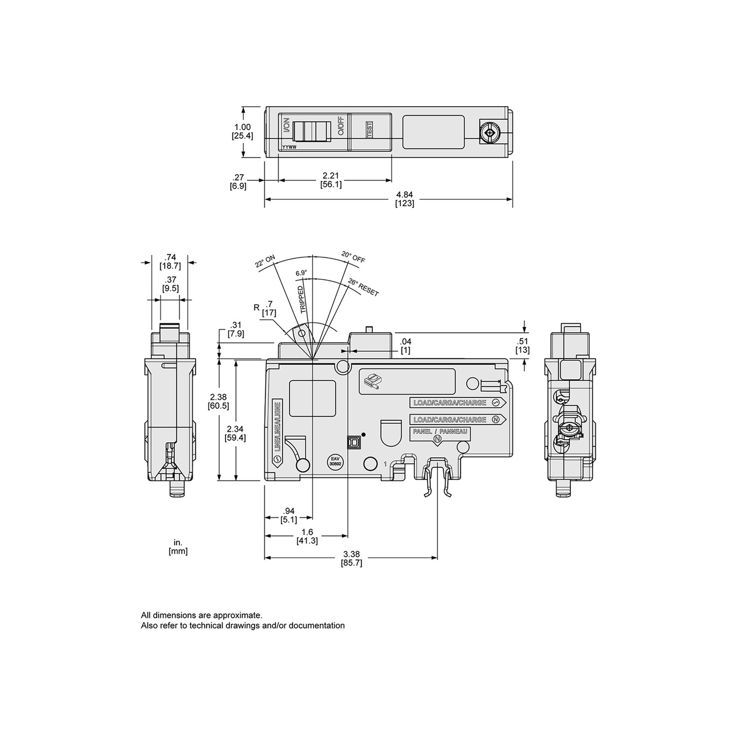 Square D Circuit HOM115PDF 1 Pole 15 Amp 10kA 120VAC Ground / Arc Fault