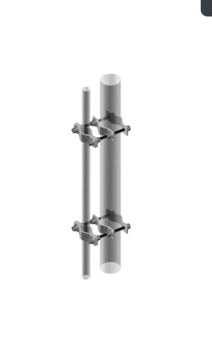 CommScope BC-35-14 Heavy Duty 2-3/8″ OD to 5″ OD Round Pipe to Pipe Clamp Set