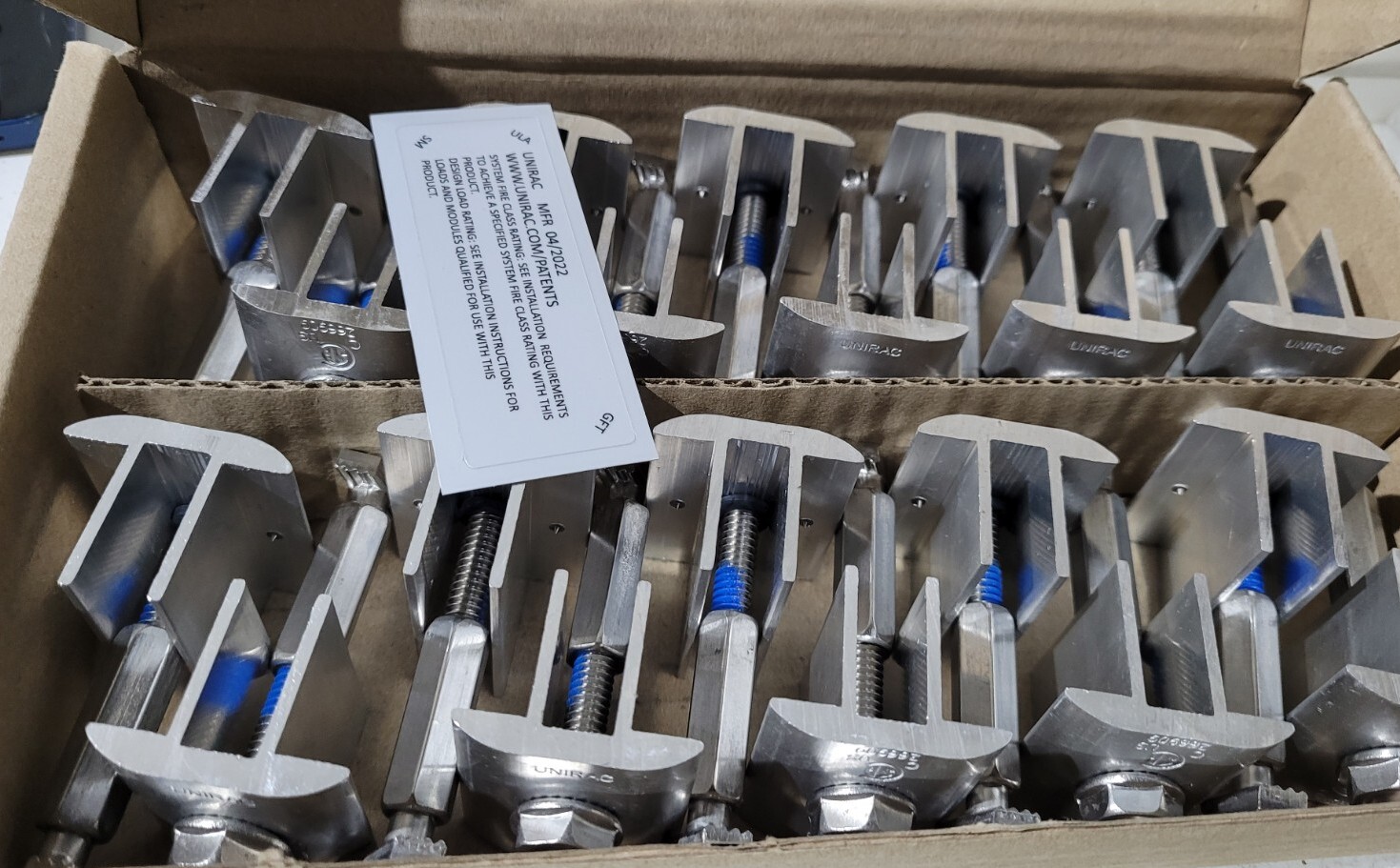 Unirac Universal AF Mid Clamp Mill 302045M QTY 20