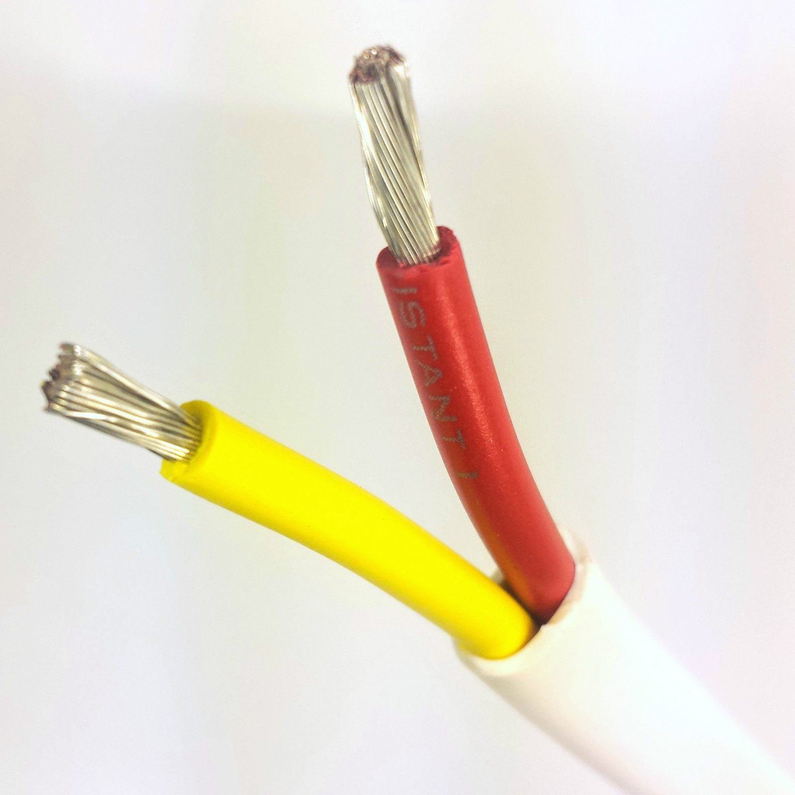 14/2 AWG Gauge Marine Grade Wire Boat Cable Tinned Copper Flat Red/Yellow