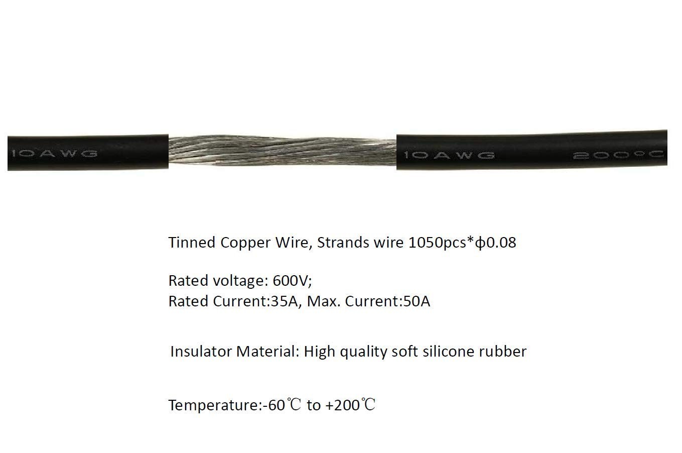 High-Quality 10AWG Solar Connector Cable with SAE to MC-4 Compatibility – 13.8ft