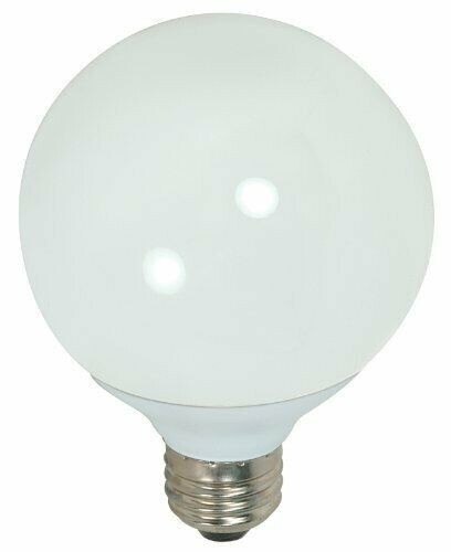 Satco S7304 15 W globe light soft white energy saver 2700k 10.000 hours