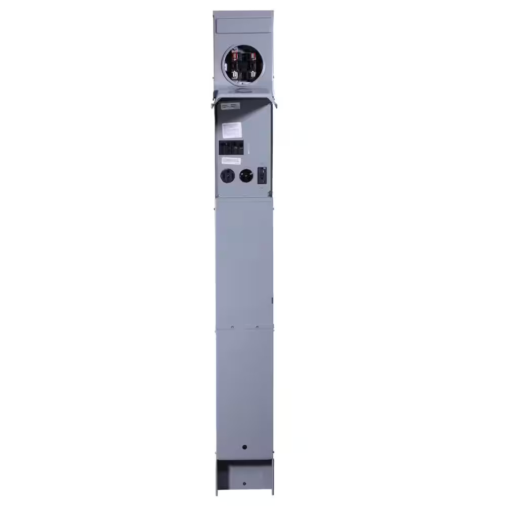 100A Metered RV Earth Burial Pedestal 5-Spaces with 50/30 Amp RV Receptacles and