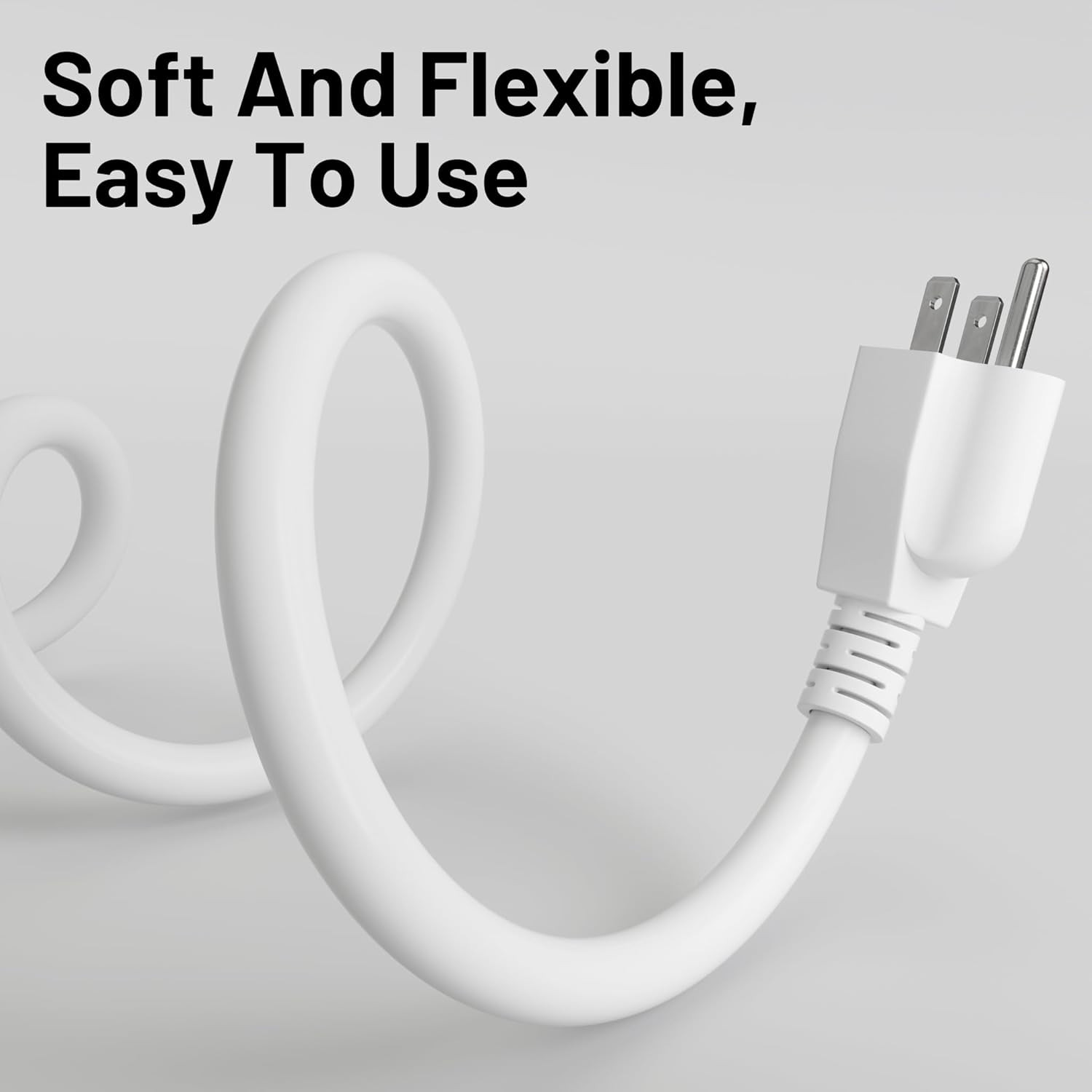 16/3 White Indoor Outdoor Extension Cord 6 Ft 2 Pack Waterproof, Extension Cord