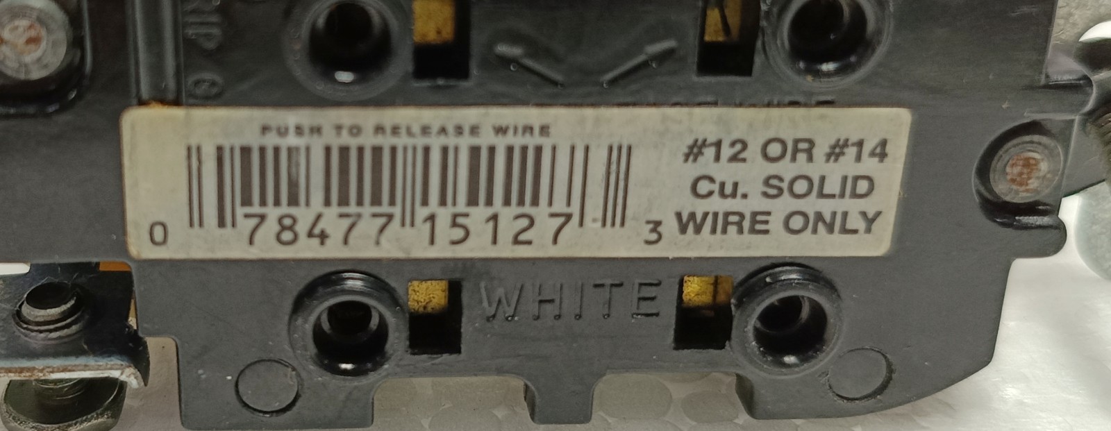 15A 125V Duplex Electrical Outlet Receptacle | White | Back & Side Wire