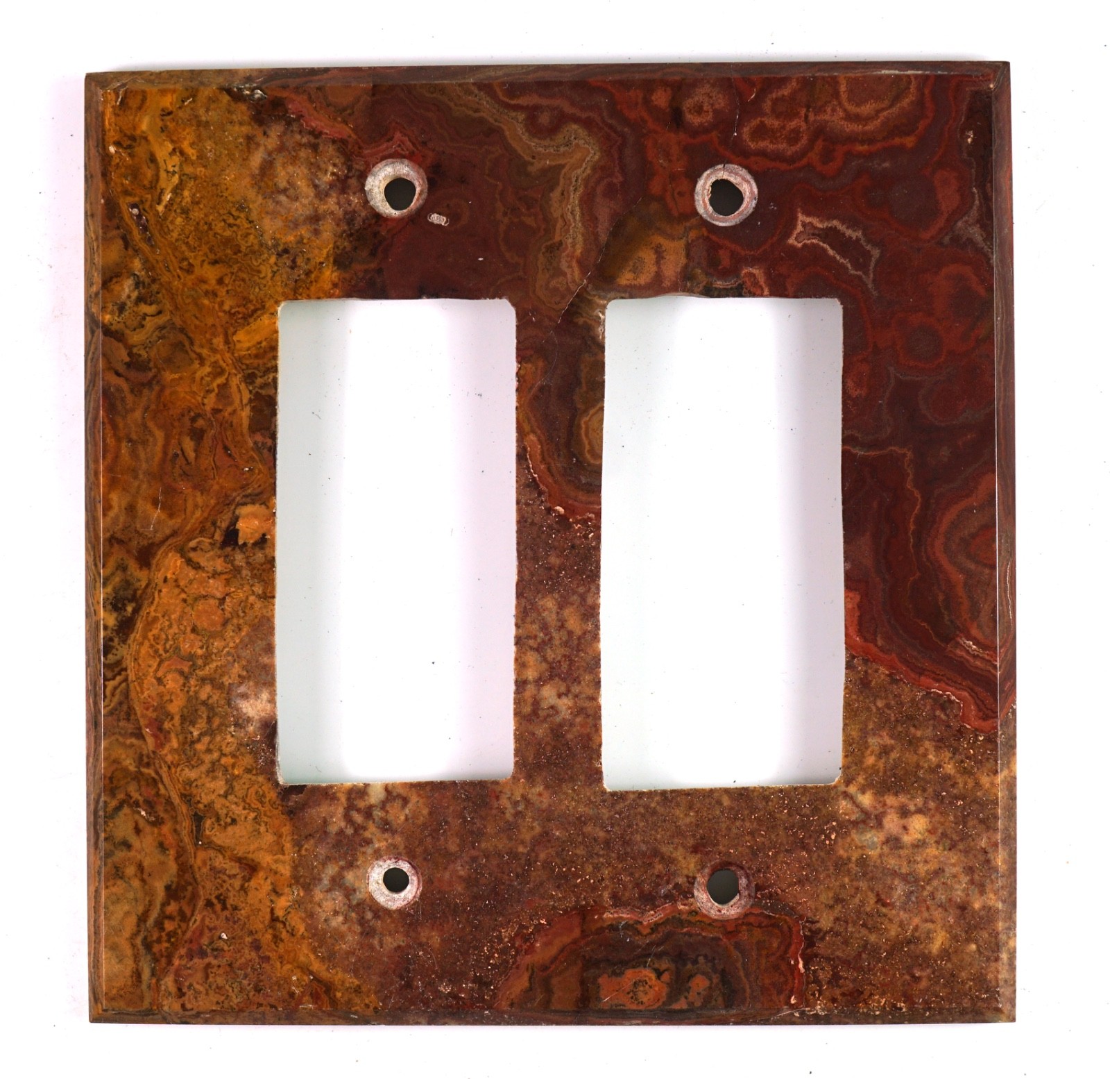 RED & GOLD ONYX – 10 Double Rocker Switchplate Covers – SALE!