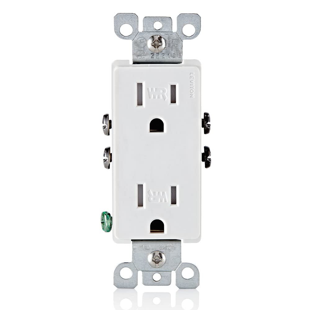 Leviton 15 amps 125 V Duplex White Weather Resistant Outlet 5-15R
