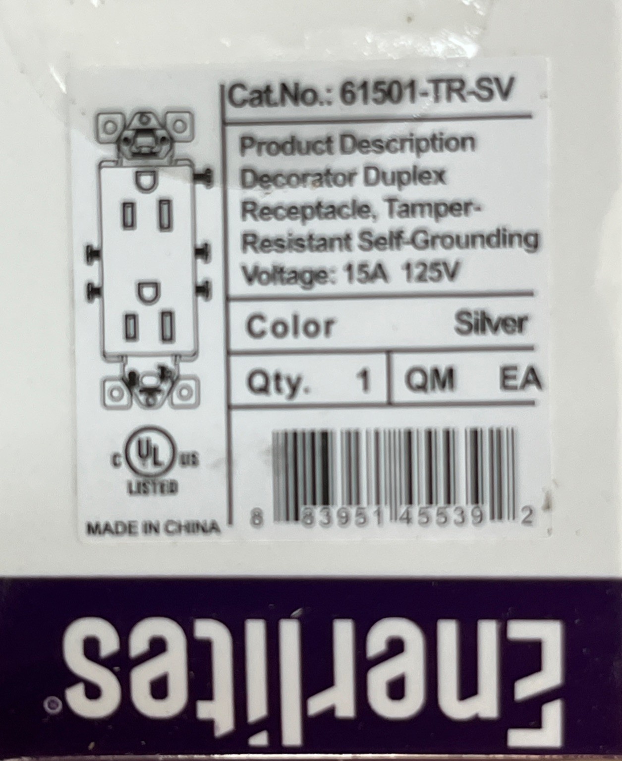 ENERLITES, Silver Elite Series Outlet Child Safe Tamper-Resistant (19pk)