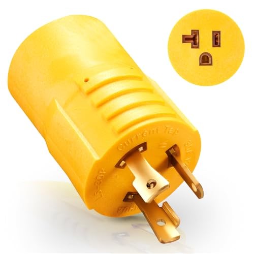 30 Amp to 110 Adapter,L15-30P Twist Lock Adapter to 5-15R/5-20R Outlets,30 Amp