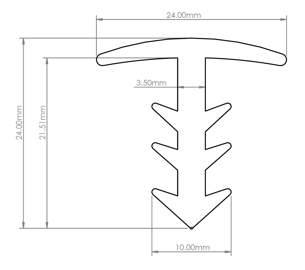 BLIKIR Solar Panels Narrow Gap Dense Rubber T-Gasket Water Seal 100 Feet Spool