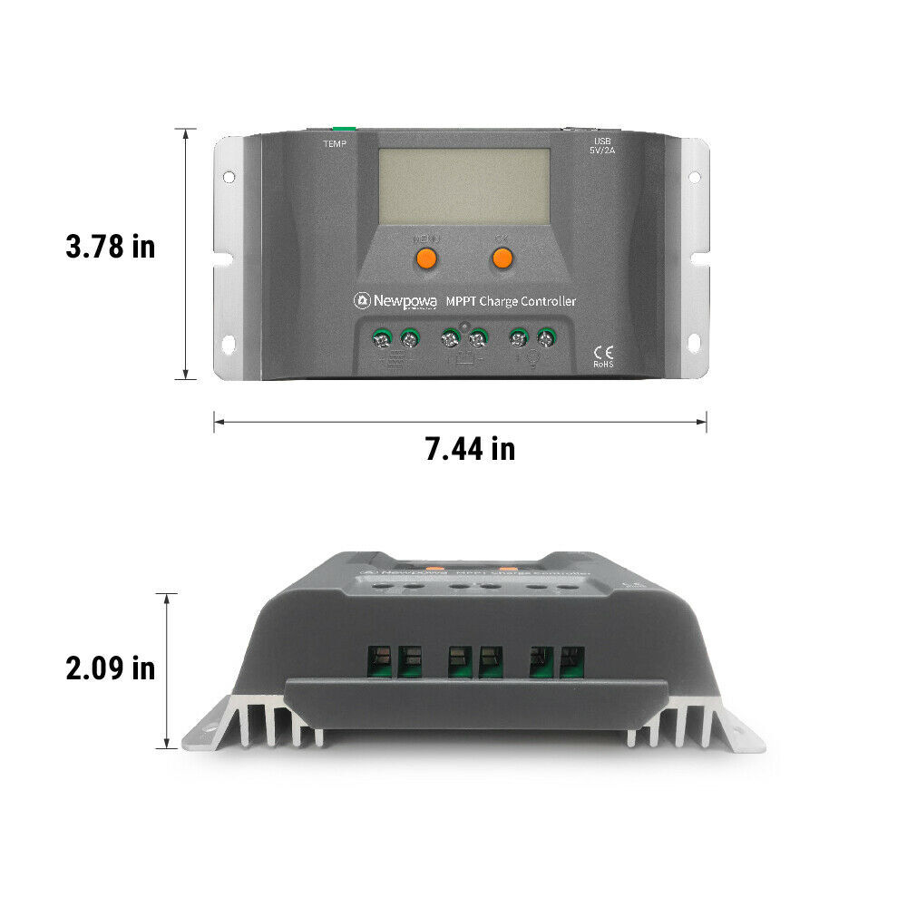 Newpowa MPPT True 10A 12V Battery Regulator with LCD Display
